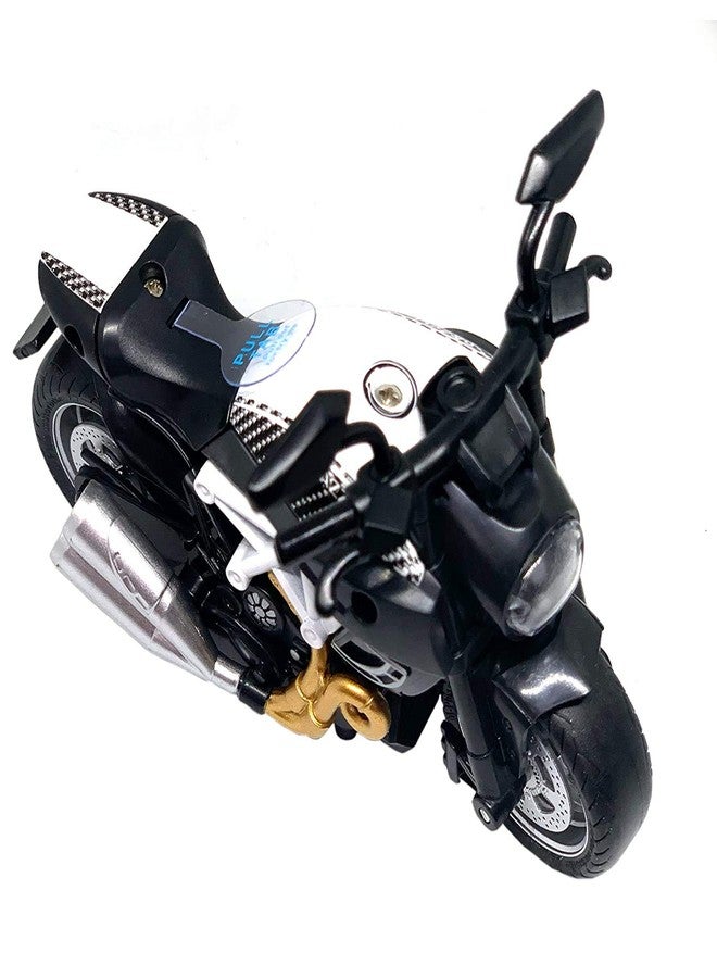 SELLMONK Die-cast Motorcycle Model Toy for Kids Pull Back Simulation Metal Racing Motorcycle with Sound/Light Die-Cast Model Bike for Kids Boys Assorted Color (Pack of 5 ) - Image 5